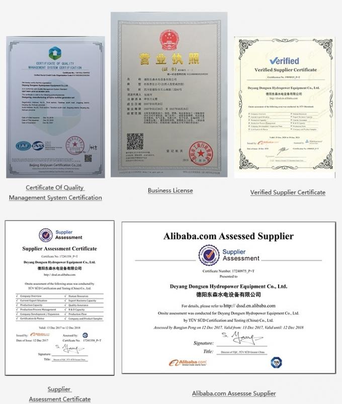 东森水电质量认证证书